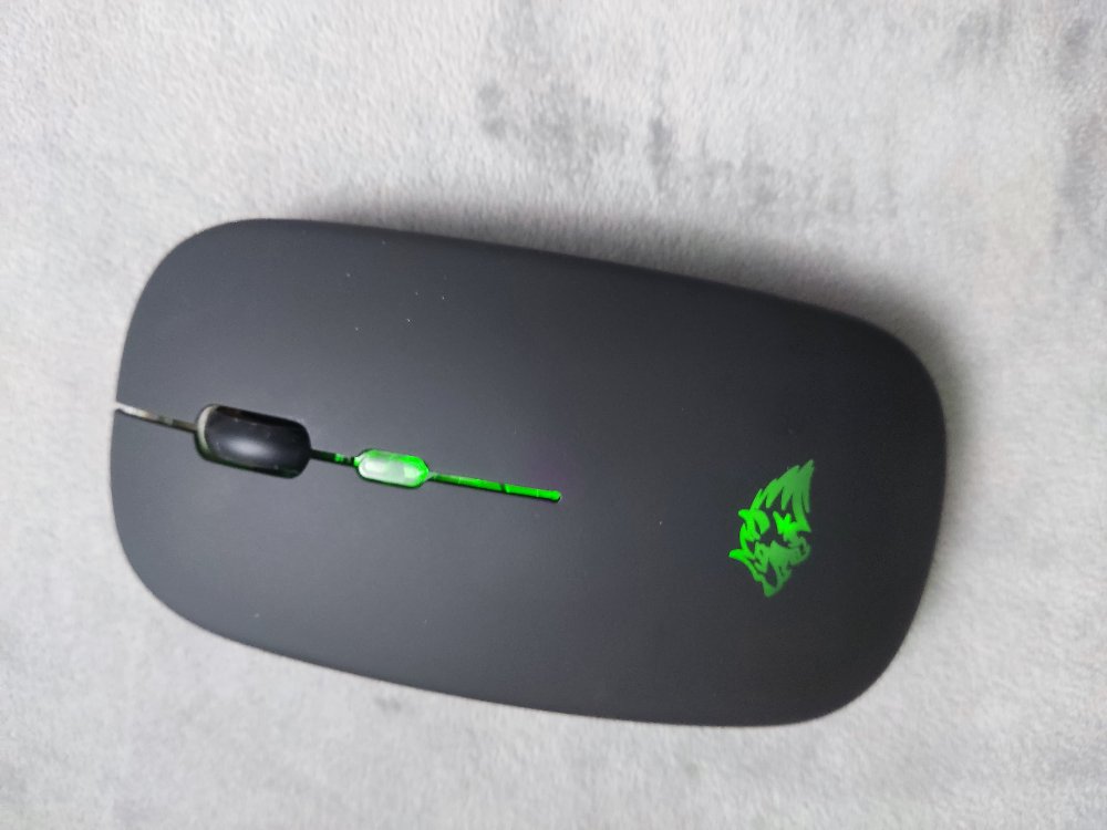 Mouse RGB Inalámbrico Recargable Bluetooth Negro