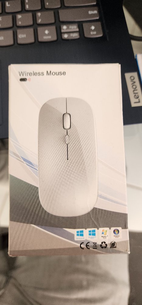 Mouse RGB Inalámbrico Recargable Bluetooth Blanco