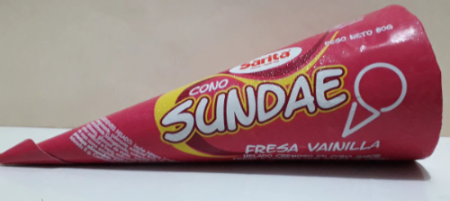 CONO SUNDAE FRESA