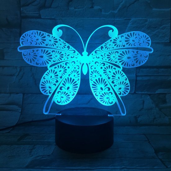 lampara led de mariposa