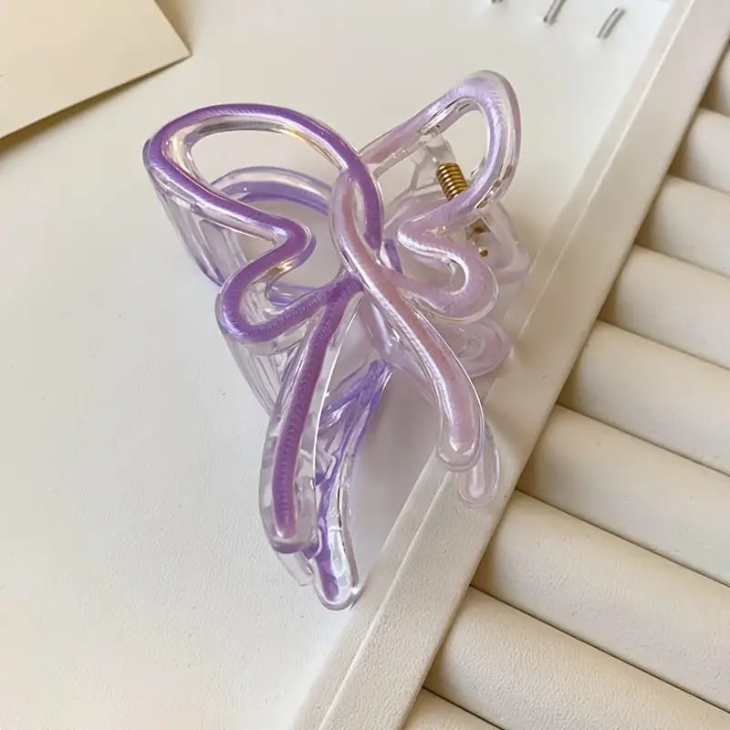 gancho mariposa morada