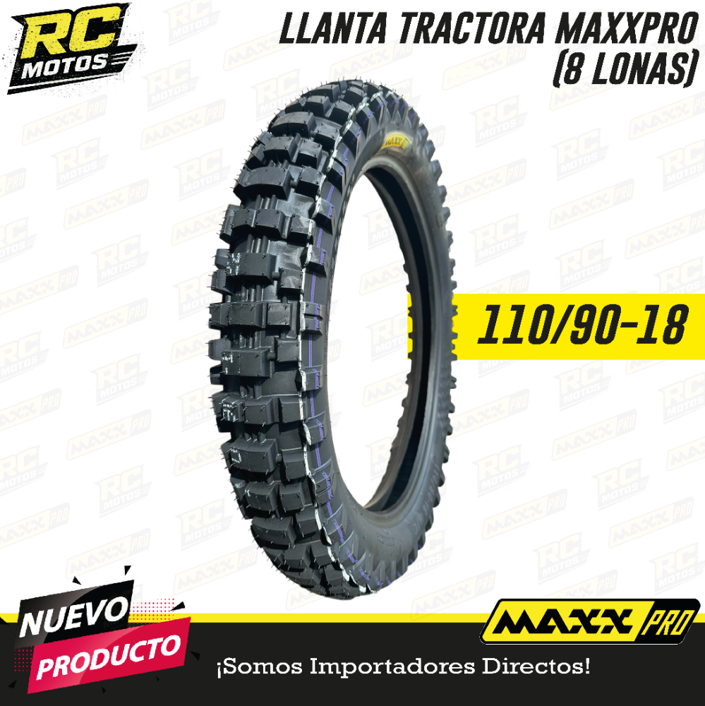 LLANTA 110/90-18 TRACTORA MAXXPRO MONSTER CROSS UB422
