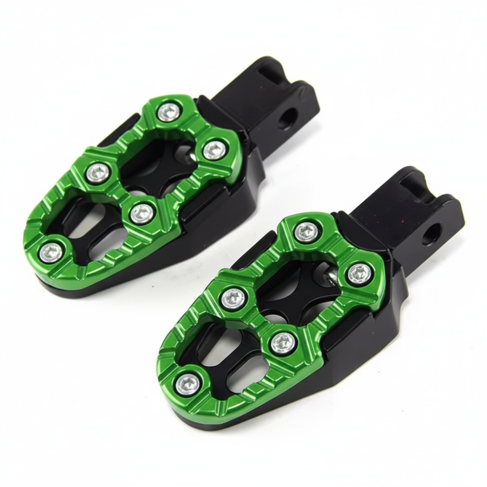 ESTRIBOS UNIVERSALES DE LUJO PEDAL MXP02 VERDE BUONI MAXXPRO