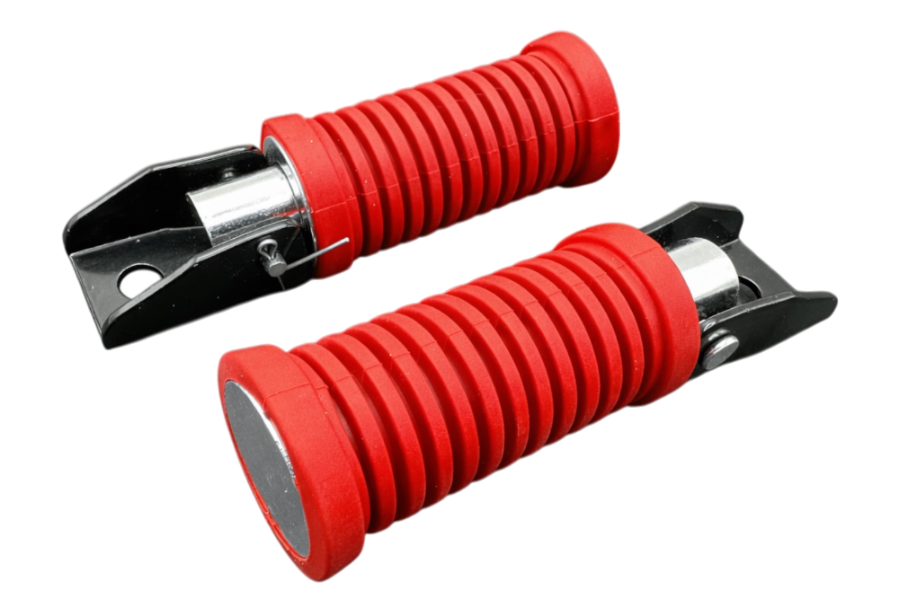 ESTRIBOS TRASEROS CG125/FT125 ROJO BUONI MAXXPRO