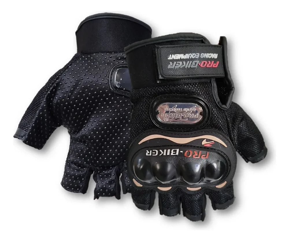 GUANTES CORTOS CON PROTECTOR PROBIKER NEGRO BUONI MAXXPRO