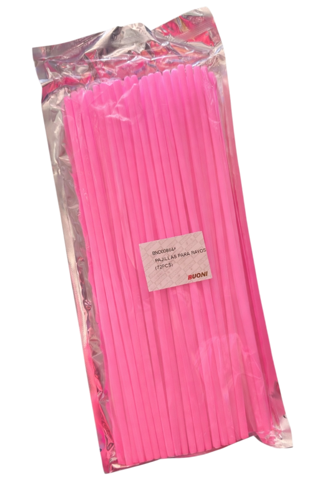 PAJILLAS PARA RAYOS (72PCS) ROSADO BUONI MAXXPRO