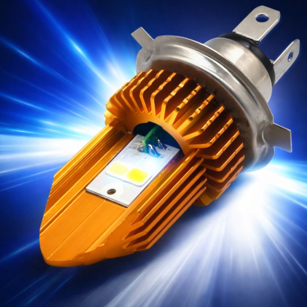 LUZ LED DOS COLORES (SOCKET H4) AZUL Y BLANCO BUONI MAXXPRO