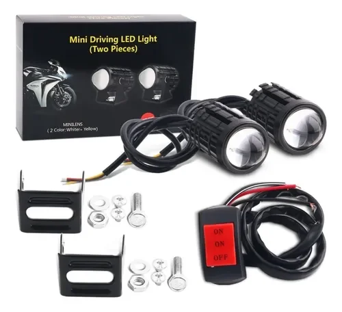 MINI EXPLORADORAS LED BICOLOR DOBLE + INTERRUPTOR BUONI MAXXPRO