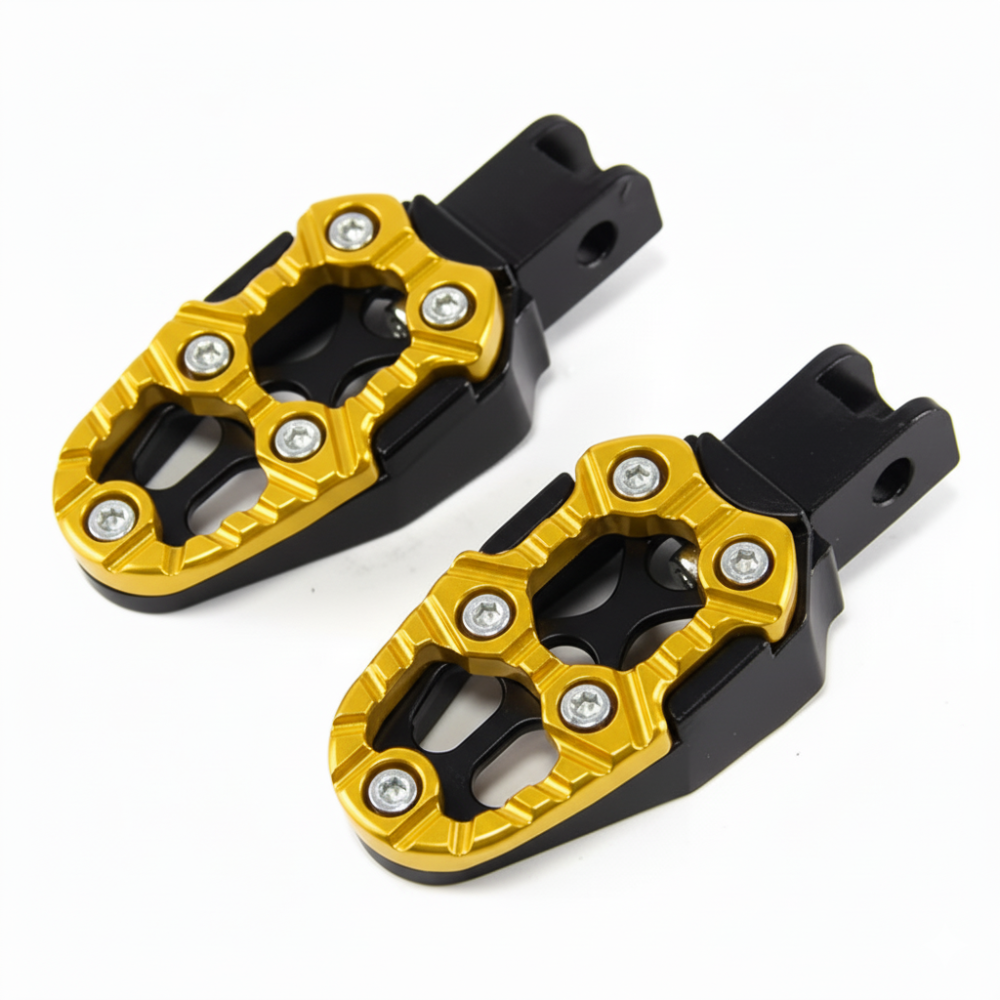 ESTRIBOS UNIVERSALES DE LUJO PEDAL MXP02 DORADO BUONI MAXXPRO