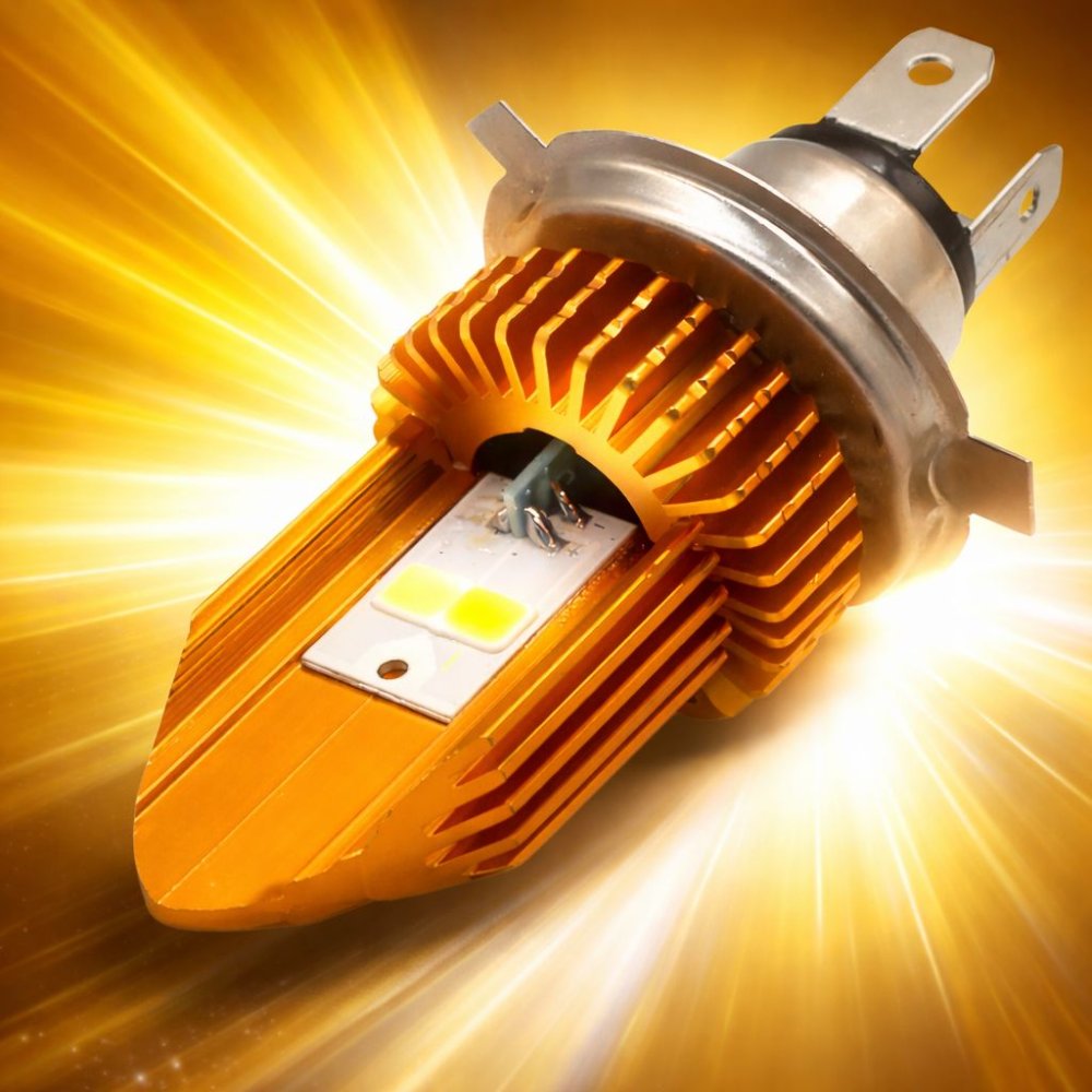 LUZ LED DOS COLORES (SOCKET H4) AMARILLO Y BLANCO BUONI MAXXPRO