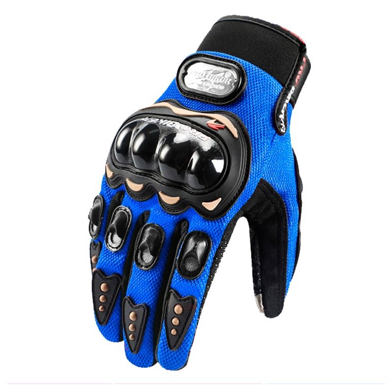 GUANTES LARGOS CON PROTECTOR PROBIKER AZUL BUONI MAXXPRO