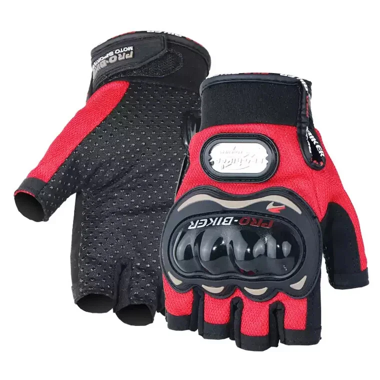 GUANTES CORTOS CON PROTECTOR PROBIKER ROJO BUONI MAXXPRO