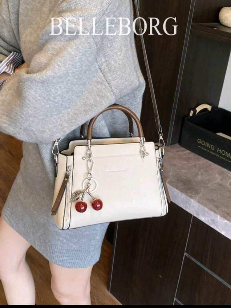 Bolso Satchel Belleborg cherry