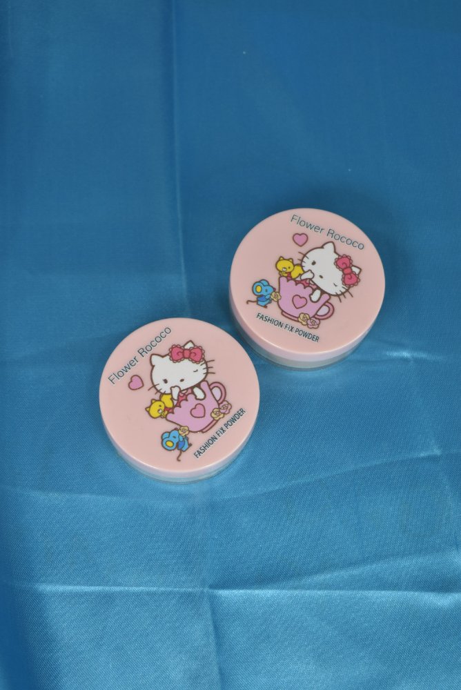Flower rococo fix powder suelto hello kitty tapa rosada