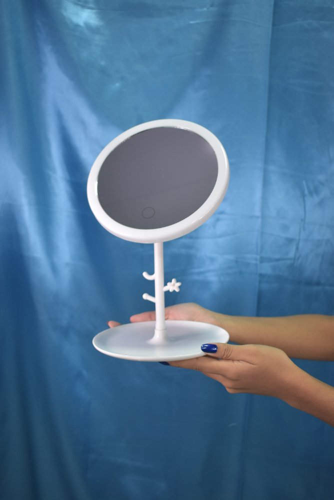 Espejo blanco led circulae