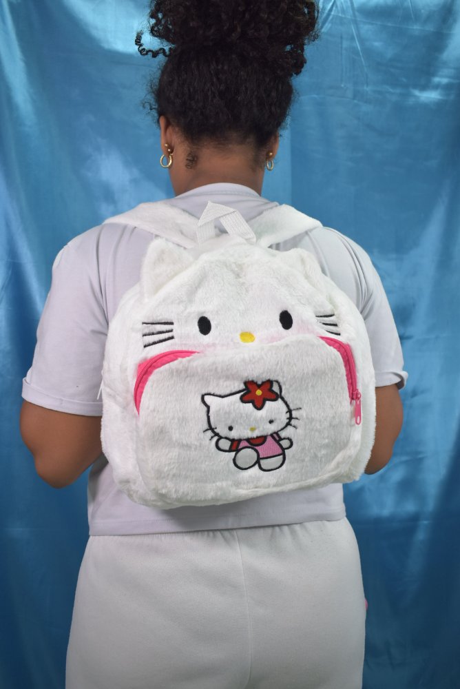 Morral Blanco+fuscia Hello Kitty