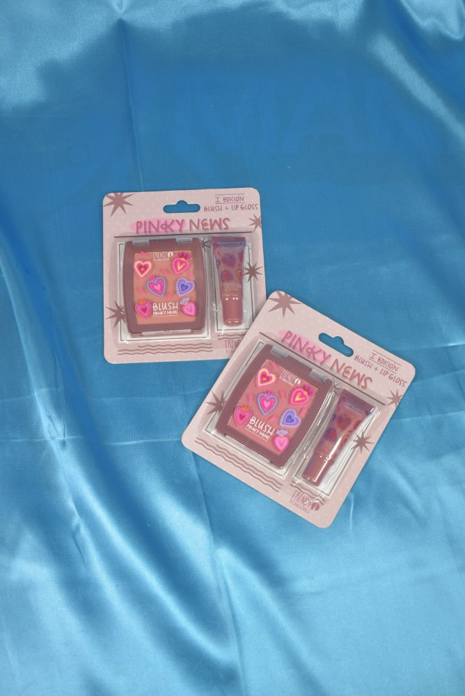 Rubor pinky news blush+lip gloss trendy