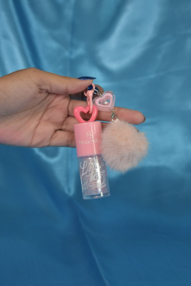 Llavero pompom rosado Mocmallure