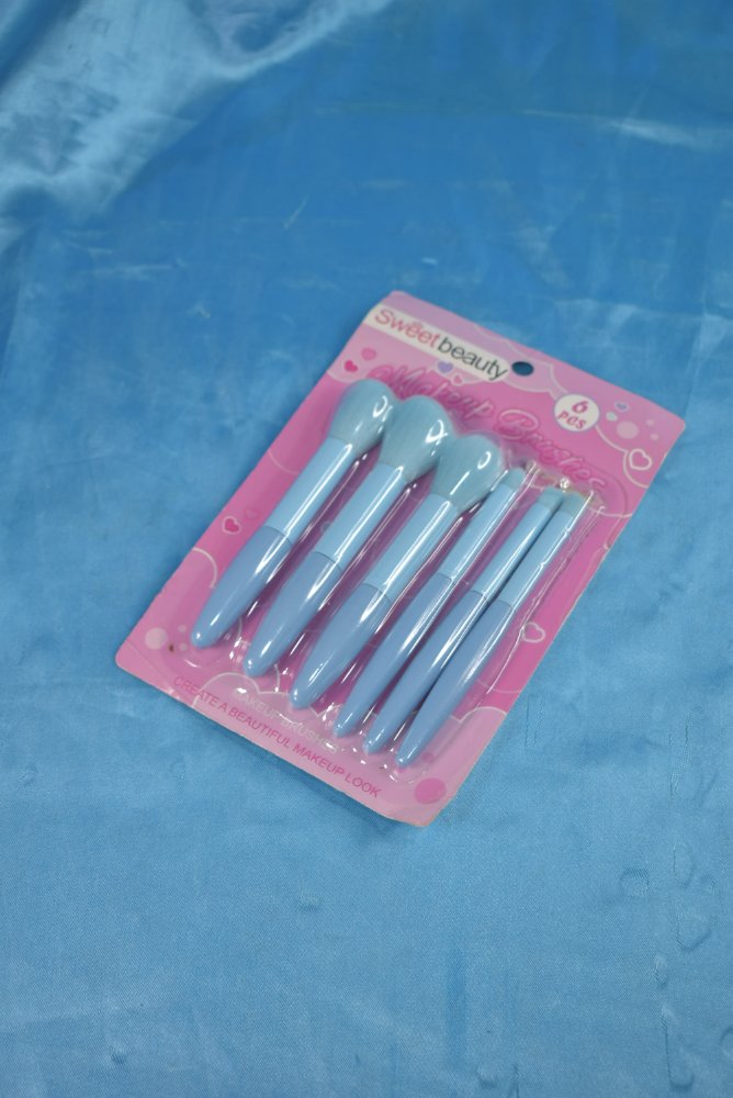 Kit De Brochas  x6 Azules Sweet Beauty