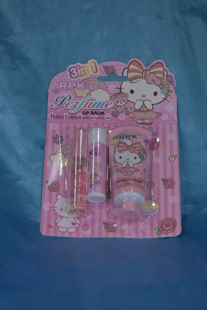Kit Hello Kitty 3 en 1 perfume lip balm