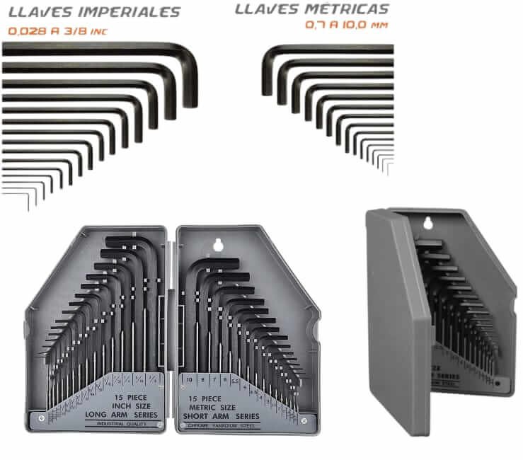 Set llave allen x30 piezas
