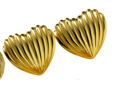 Aretes pantallas corazon lineas