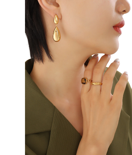 Aretes gota colgante