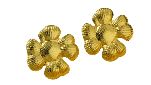 Aretes pantallas flor