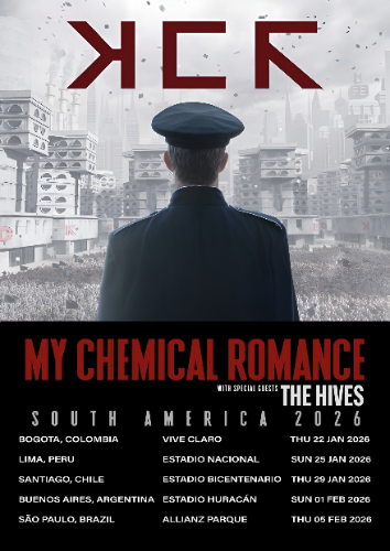 Poster My chemical Romance South America tours 2026