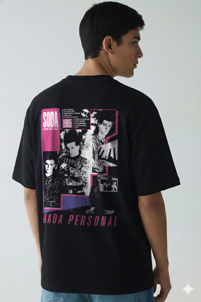 Polo Negro Loose fit Soda stereo / Nada personal
