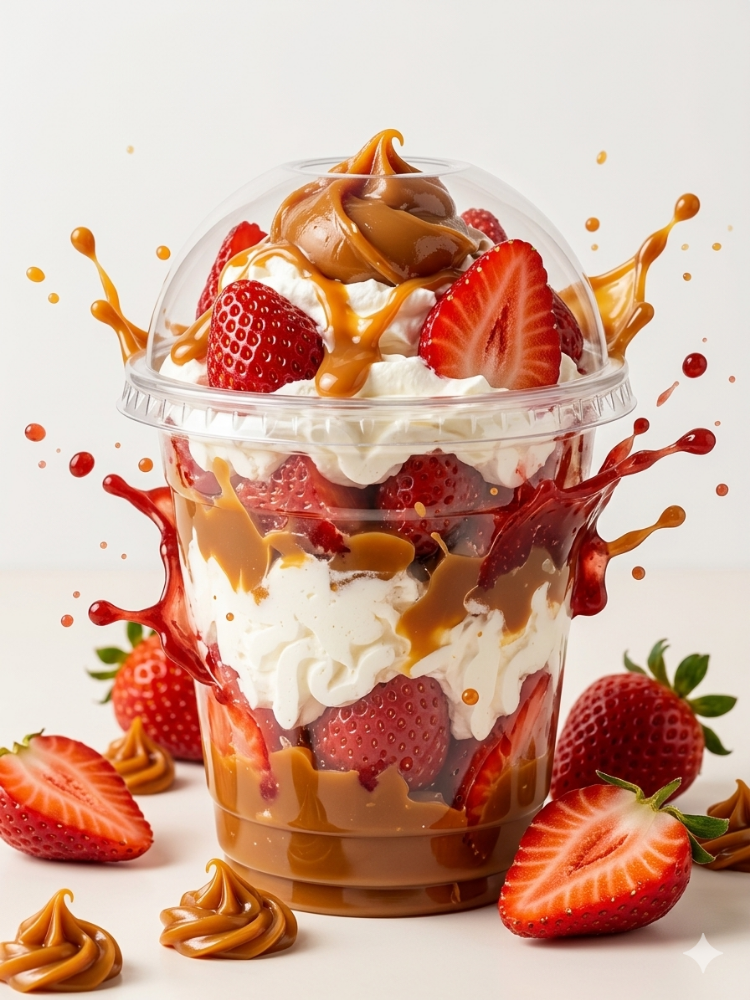Fresas con crema y arequipe