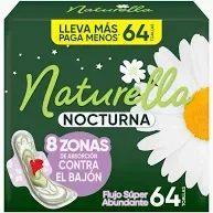 TOALLA SANITARIA NATURELLA NOCTURNA C/ 64 PZS