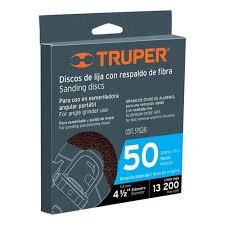 DISCO DE LIJA GRANO OXIDO 4 1/2 #50 TRUPPER -100126