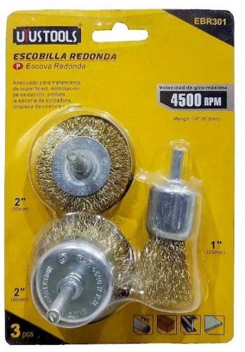 ESCOBILLA REDONDA JUEGO  UYUSTOOLS - EBR301