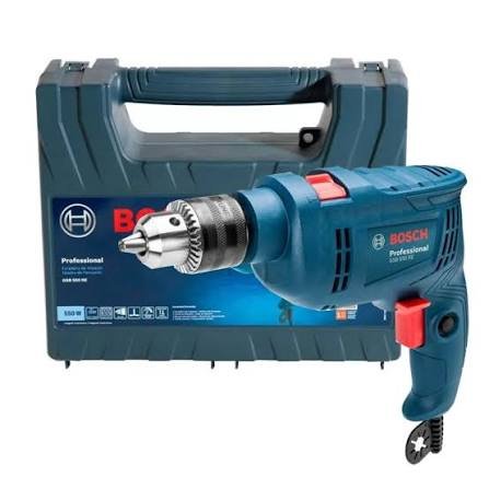Taladro Percutor 1/2" 550W 49600 gpm Maleta Bosch GSB 550 RE