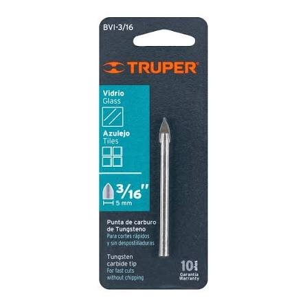 BROCA VIDRIO Y AZULEJO 3/16 TRUPPER 11701