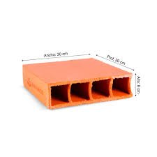 ladrillo techo 8 x 30 x 30  piramide