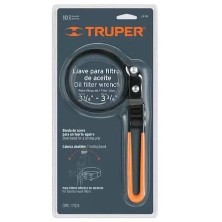 LLAVE DE BANDA PARA FILTRO DE ACEITE 31/4 A 33/4  TRUPER 14518