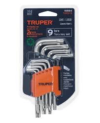 JUEGO DE LLAVE TORX 9 PCS TRUPER 15554
