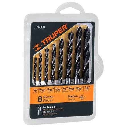KIT BROCA PARA MADERA 8 PCS TRUPPER