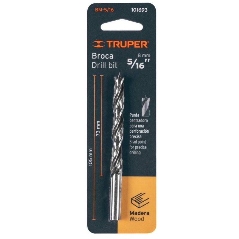 Broca 5/16" x 4 1/2" para Madera Truper 101693
