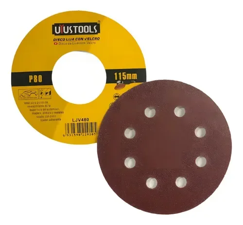 DISCO LIJA DE PAPEL DE 4 1/2  #80 UYUSTOLLS