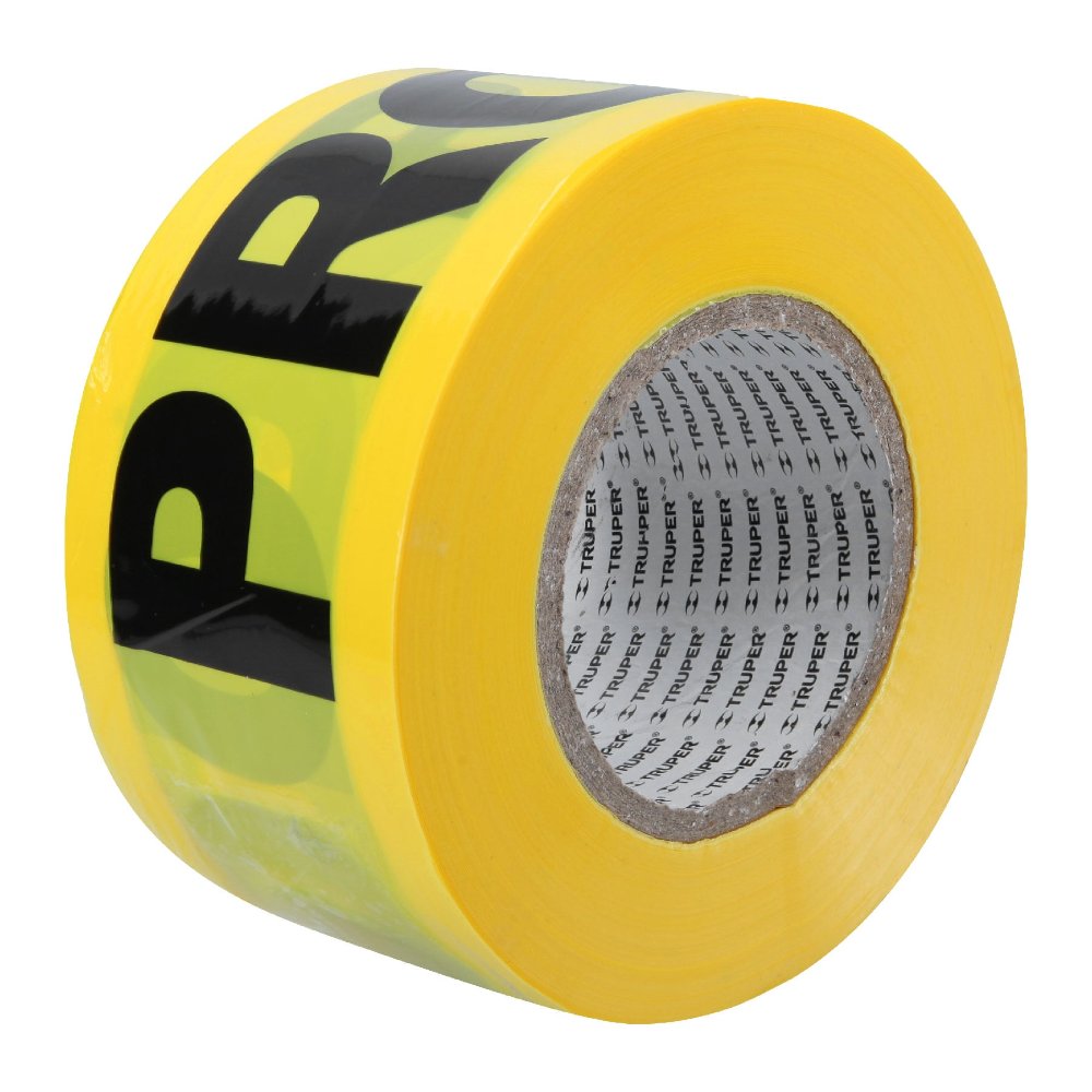 Rollo de 305 m de cinta delimitadora AMARILLO  PRECAUCION, Truper