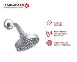 CABEZA DE DUCHA CON BRAZO DE ACERO INOXIDABLE VANIA - AMANCAES