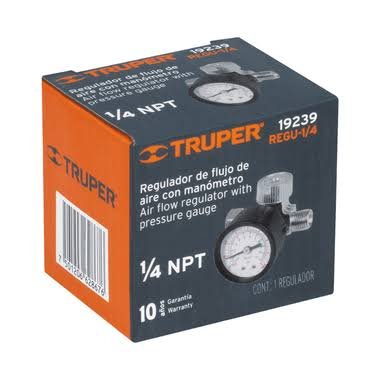 REGULADOR DE FLUJO DE AIRE CON MANOMETRO  TRUPPER - 19239