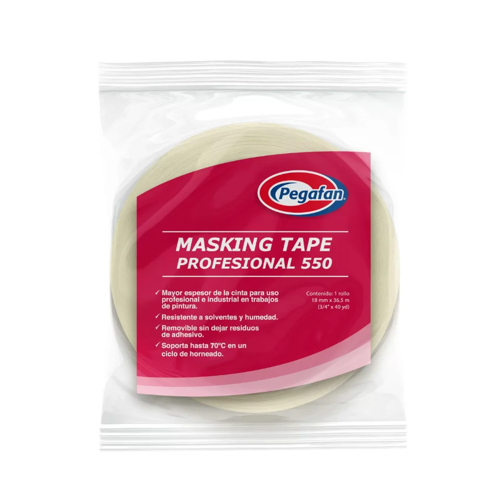 CINTA MASKING TAPE PROFESIONAL 550 1" 30YD - PEGAFAN