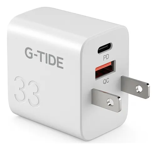 Cubo usb y tipo c de 33w blanco