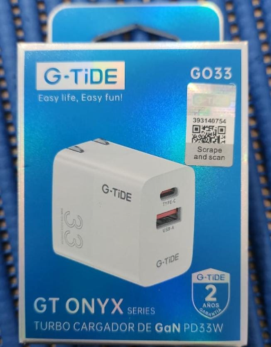 cargador g tide G033 entrada usb- tipo c - 33w