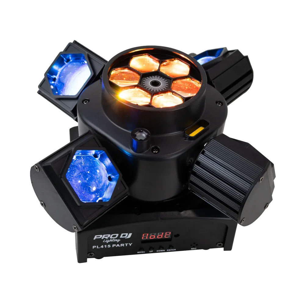 CABEZA MOVIL PRO DJ LIGHTING PL415 PARTY RGBW LASER DMX