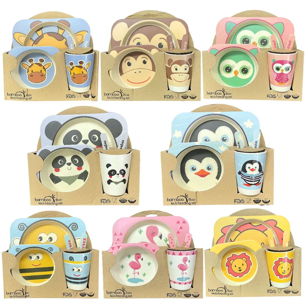 Plato bambu 5 piezas
